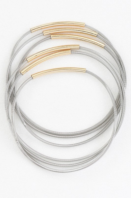 Stretchy Layered Guitar String Bracelets Sets