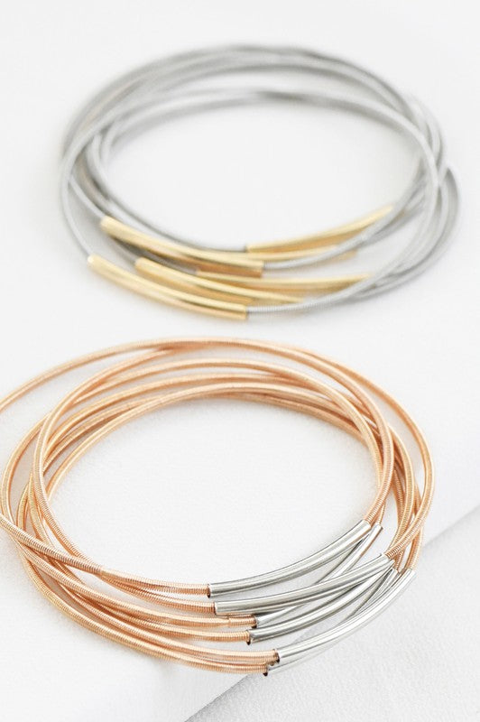 Stretchy Layered Guitar String Bracelets Sets