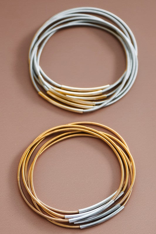 Stretchy Layered Guitar String Bracelets Sets