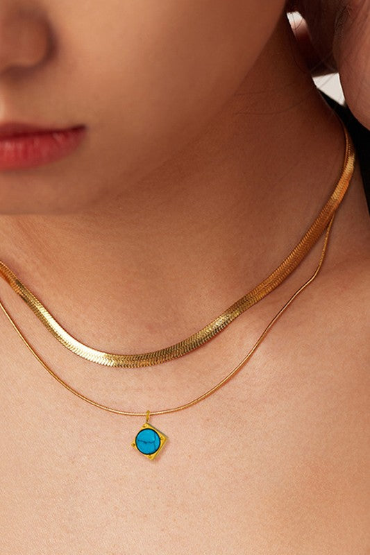 18k Gold Non-tarnish Stainless Steel Necklace