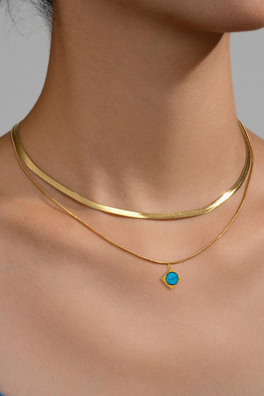 18k Gold Non-tarnish Stainless Steel Necklace