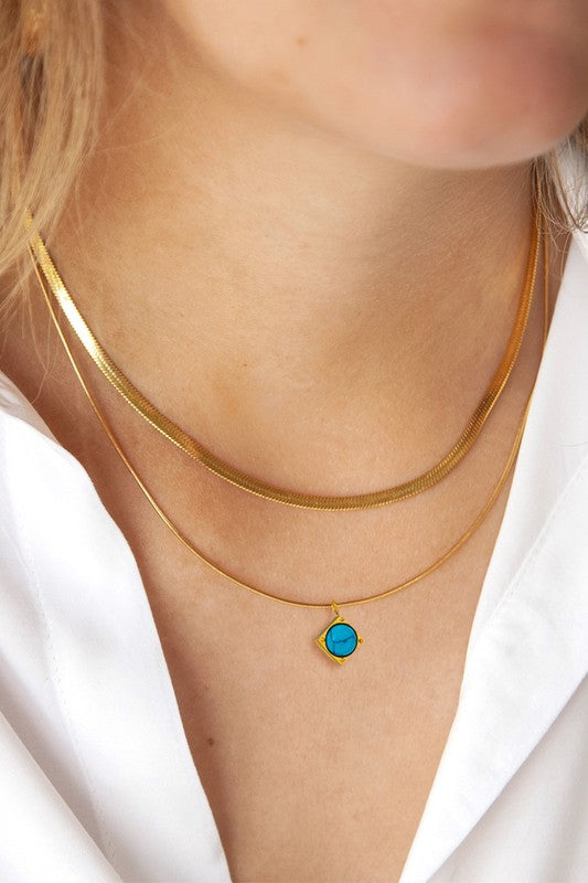 18k Gold Non-tarnish Stainless Steel Necklace