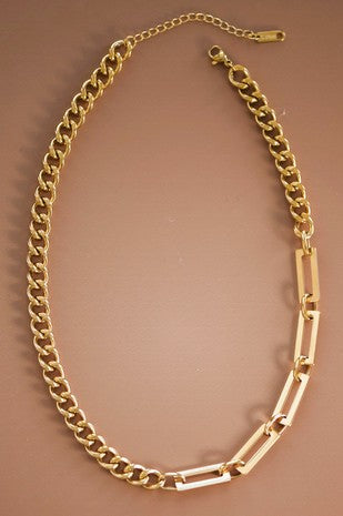 18k Gold Non-tarnish Stainless Steel Necklace