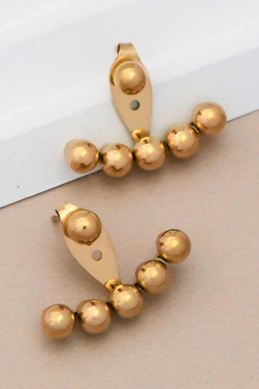 Dipped in 18K gold Waterproof Non-tarnish Stainless Steel Earrings