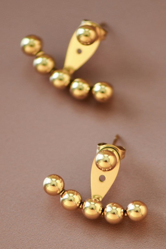 Dipped in 18K gold Waterproof Non-tarnish Stainless Steel Earrings