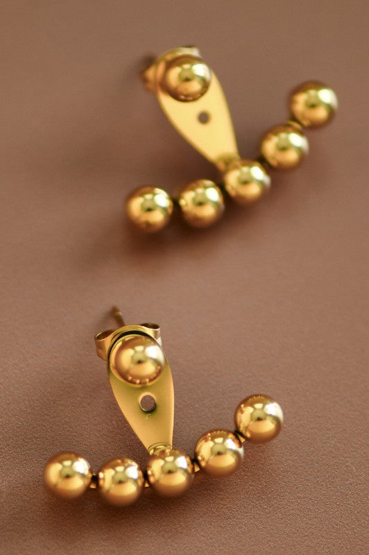 Dipped in 18K gold Waterproof Non-tarnish Stainless Steel Earrings