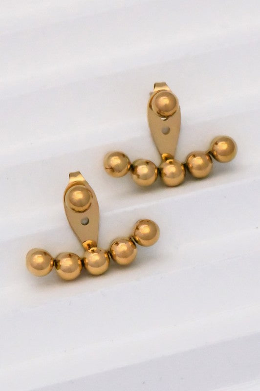 Dipped in 18K gold Waterproof Non-tarnish Stainless Steel Earrings