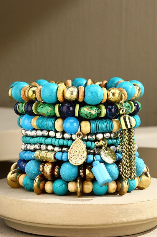 Mixed Bead Stretch Bracelet