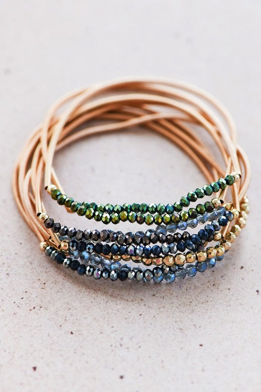 Stretchy String Beaded Bracelet Set