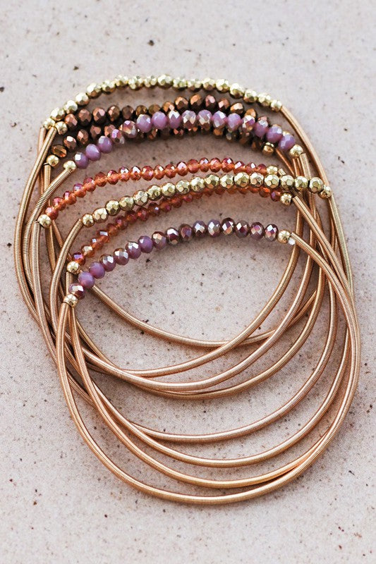 Stretchy String Beaded Bracelet Set