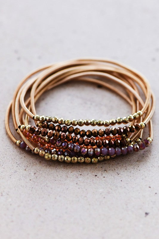 Stretchy String Beaded Bracelet Set