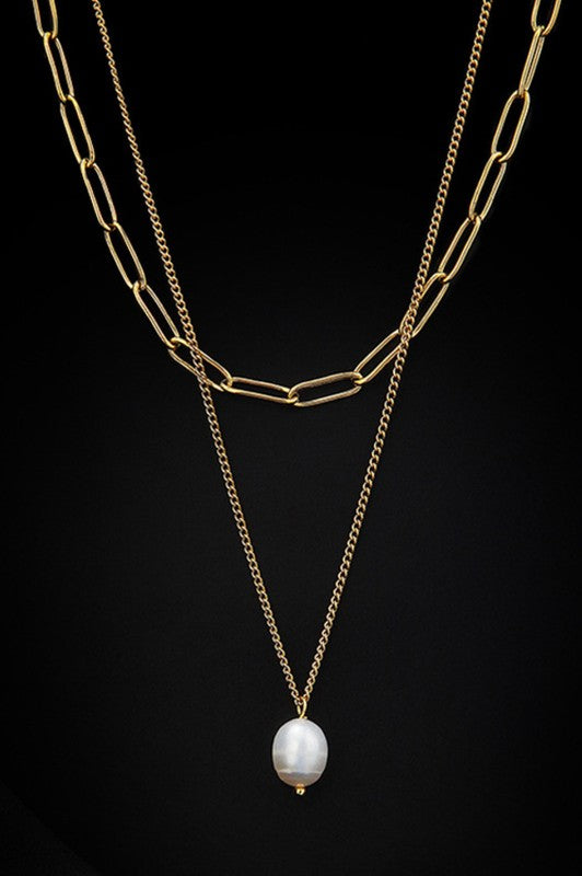 18k Gold Non-tarnish Stainless Steel Necklace