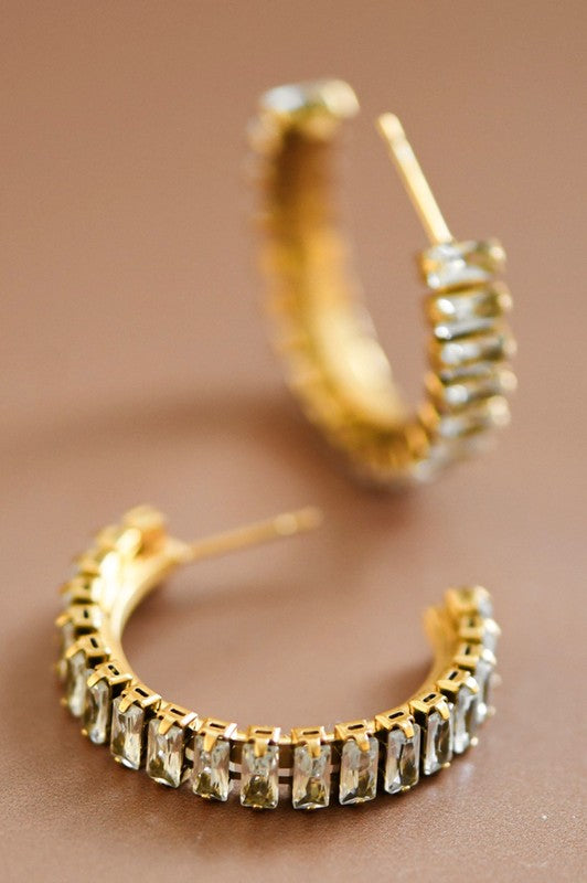 18k Waterproof Non-tarnish Stainless Steel Hoops