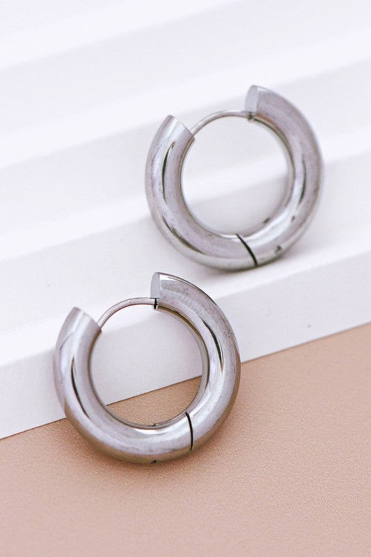 Non-tarnish Stainless Steel Hoop Earrings