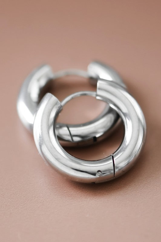 Non-tarnish Stainless Steel Hoop Earrings
