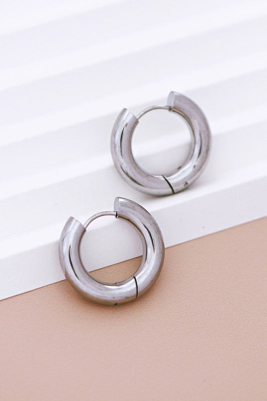 Non-tarnish Stainless Steel Hoop Earrings