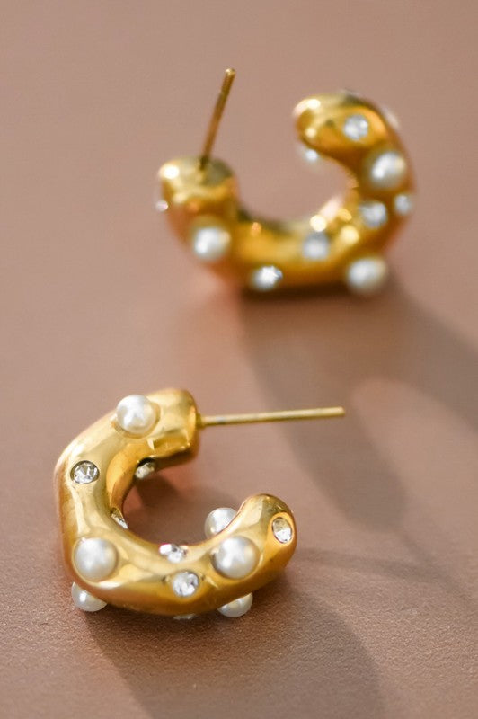 18k Waterproof Non-tarnish Stainless Steel Hoops
