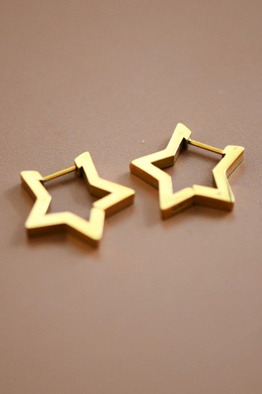 Star Waterproof Non-tarnish Stainless Steel Hoops