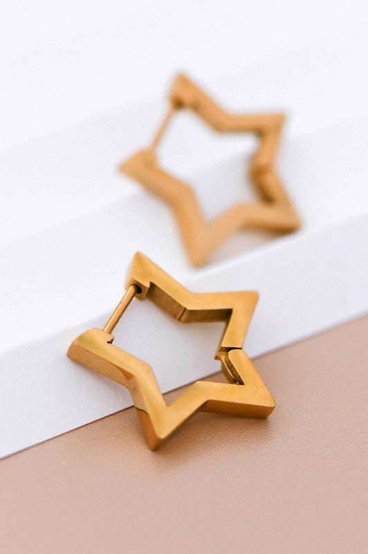Star Waterproof Non-tarnish Stainless Steel Hoops
