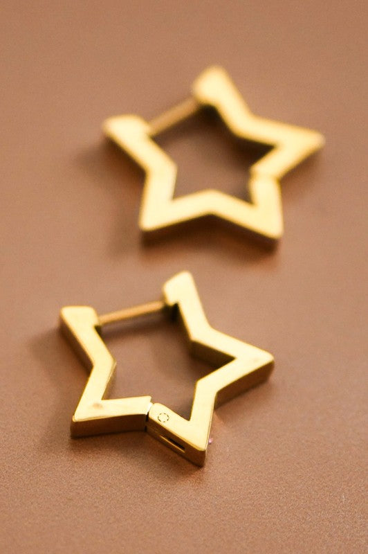 Star Waterproof Non-tarnish Stainless Steel Hoops