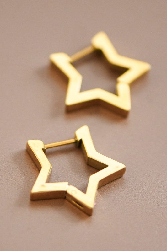 Star Waterproof Non-tarnish Stainless Steel Hoops