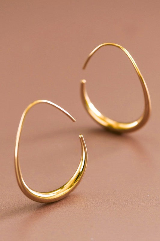 18k Waterproof Non-tarnish Stainless Steel Hoops