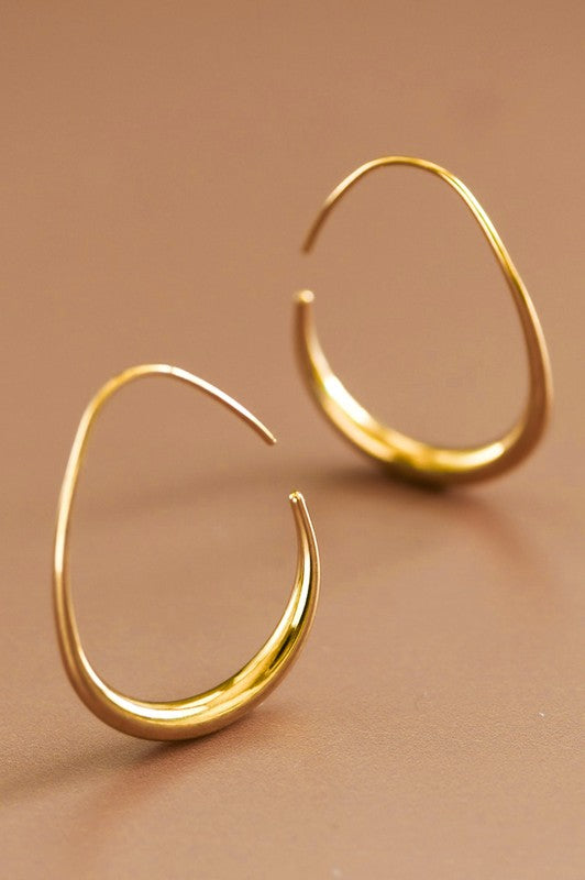 18k Waterproof Non-tarnish Stainless Steel Hoops