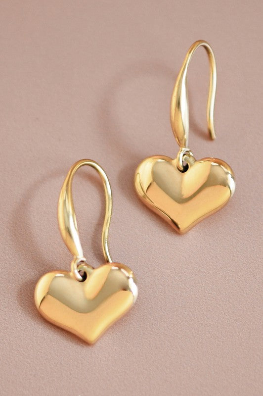 Heart 18k Waterproof Non-tarnish Stainless Steel Drops