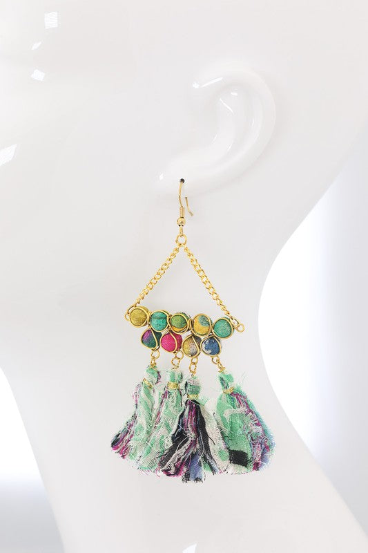 Triangular Dangle Earrings