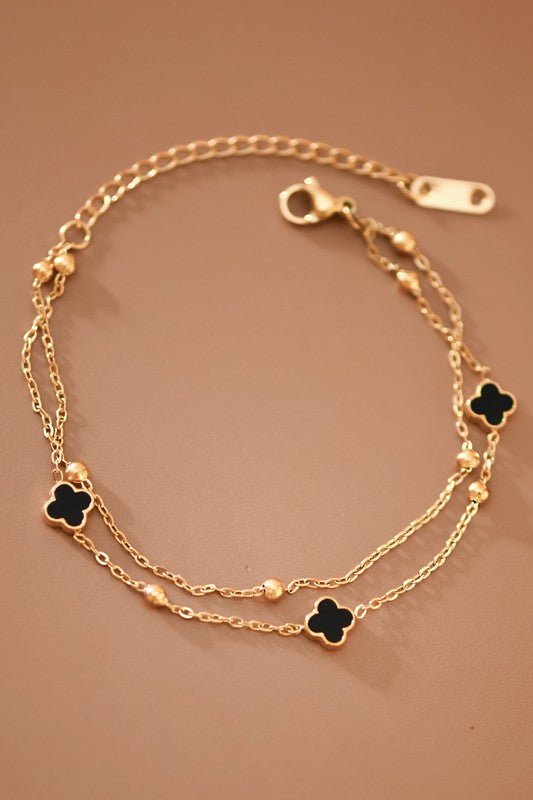 Clover chain bracelet 18k Non-tarnish Stainless Steel