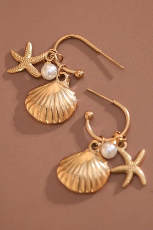 Starfish Earrings 18k Waterproof Non-tarnish Stainless Steel Studs