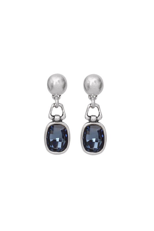 Pewter crystal Earrings