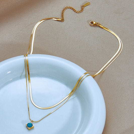 18k Gold Non-tarnish Stainless Steel Necklace