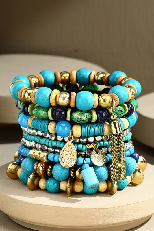 Mixed Bead Stretch Bracelet