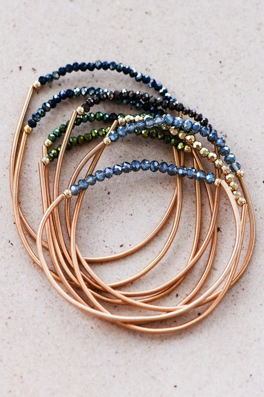 Stretchy String Beaded Bracelet Set
