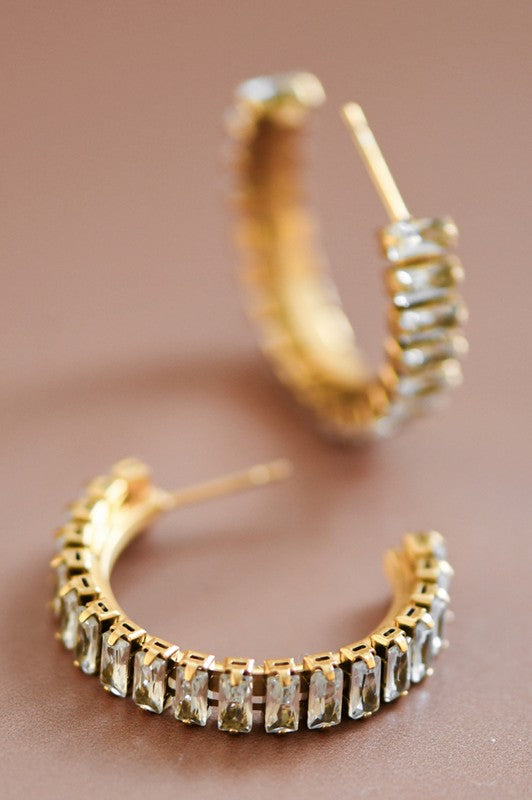 18k Waterproof Non-tarnish Stainless Steel Hoops