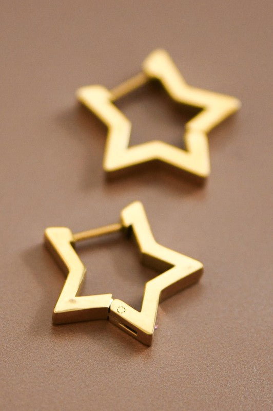 Star Waterproof Non-tarnish Stainless Steel Hoops