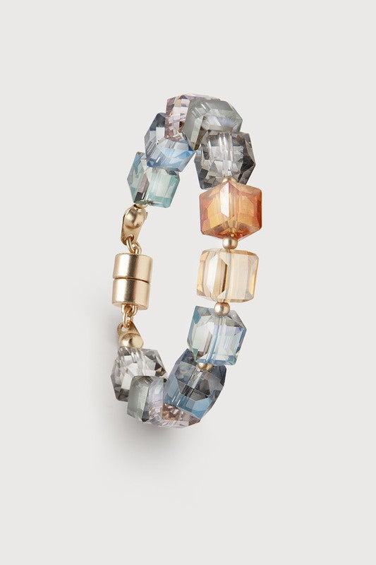 Faceted Bead & Stone Bracelet