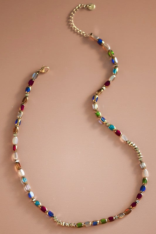 18k Non-tarnish Beaded Stainless Steel Necklace