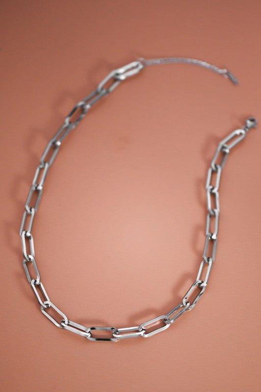 Chunky Paperclip Chain Necklace