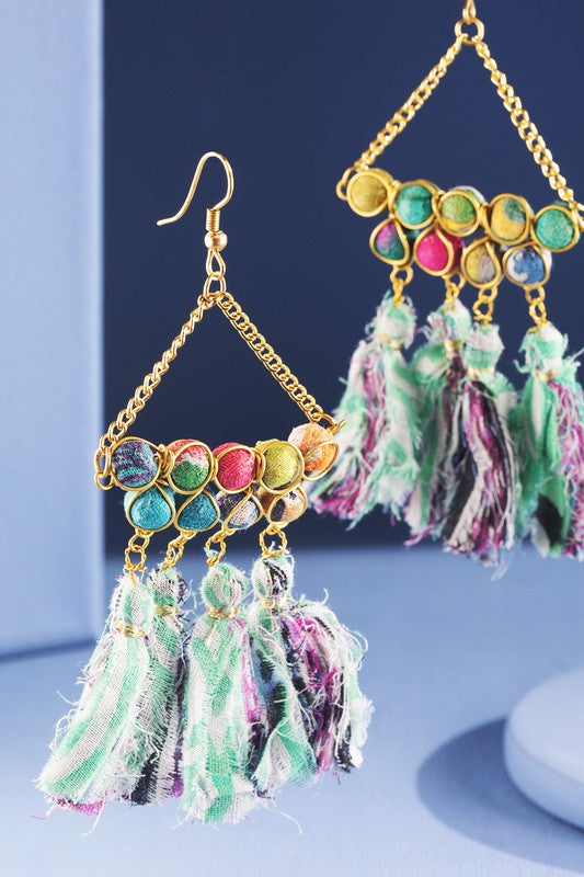 Triangular Dangle Earrings