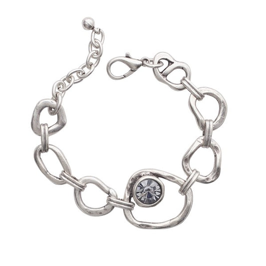 Handcrafted bracelet with shimmering Swarovski crystal
